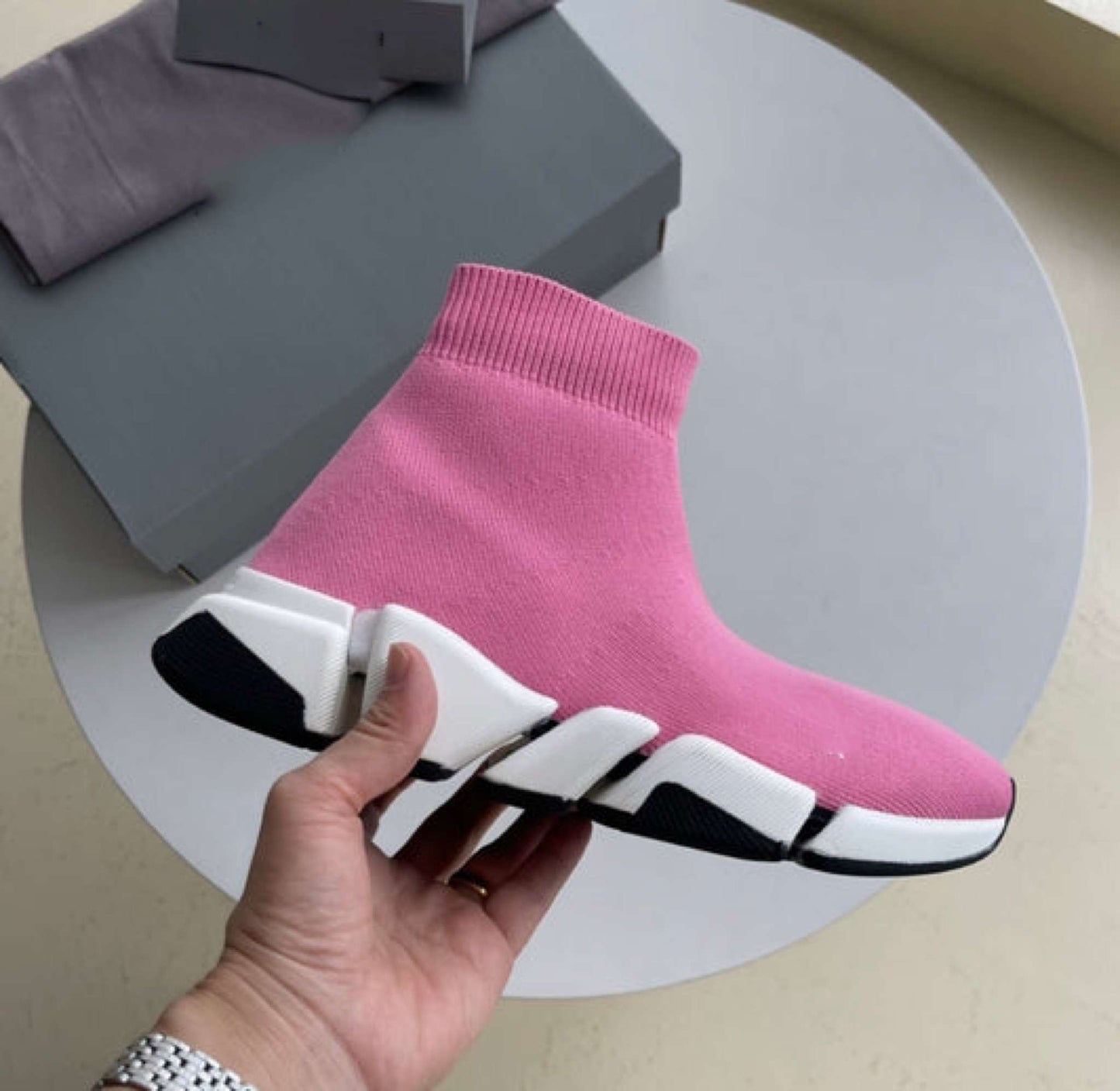 Pink sock runner